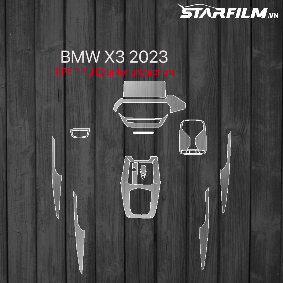 BMW X3 2023 PPF TPU chống xước tự hồi phục STARFILM